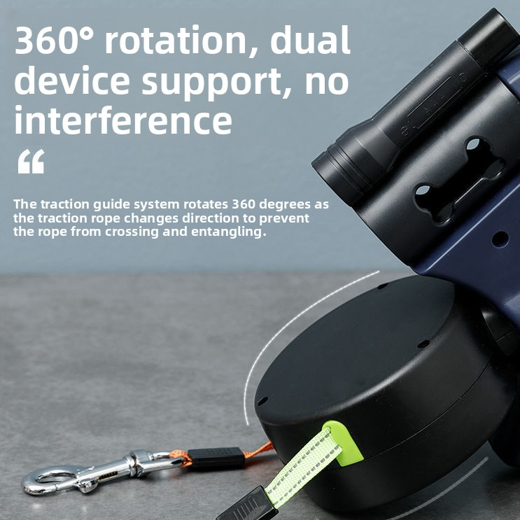 Automatic Retractable Dual Dog Leash