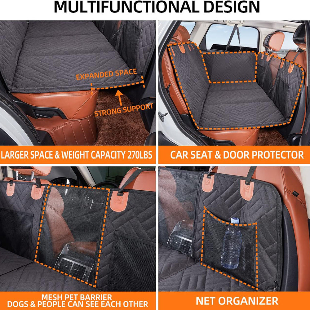 Pet Car Seat Protector — Non-Slip & Waterproof