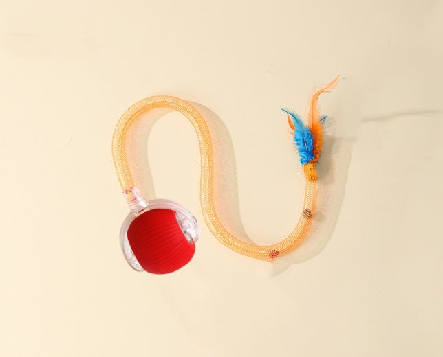 Self-Moving Cat Toy Ball — Smart Auto-Rotating with Feather Tail