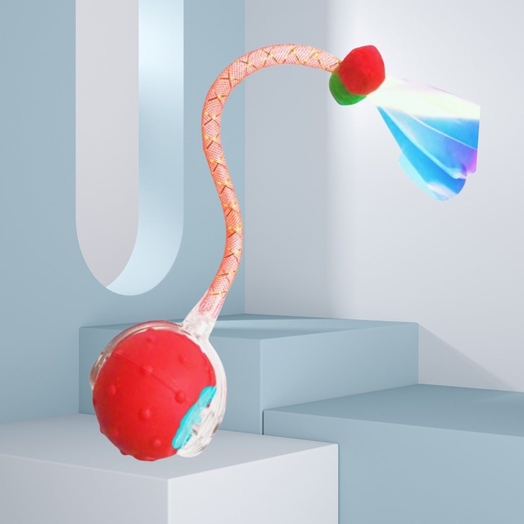Self-Moving Cat Toy Ball — Smart Auto-Rotating with Feather Tail