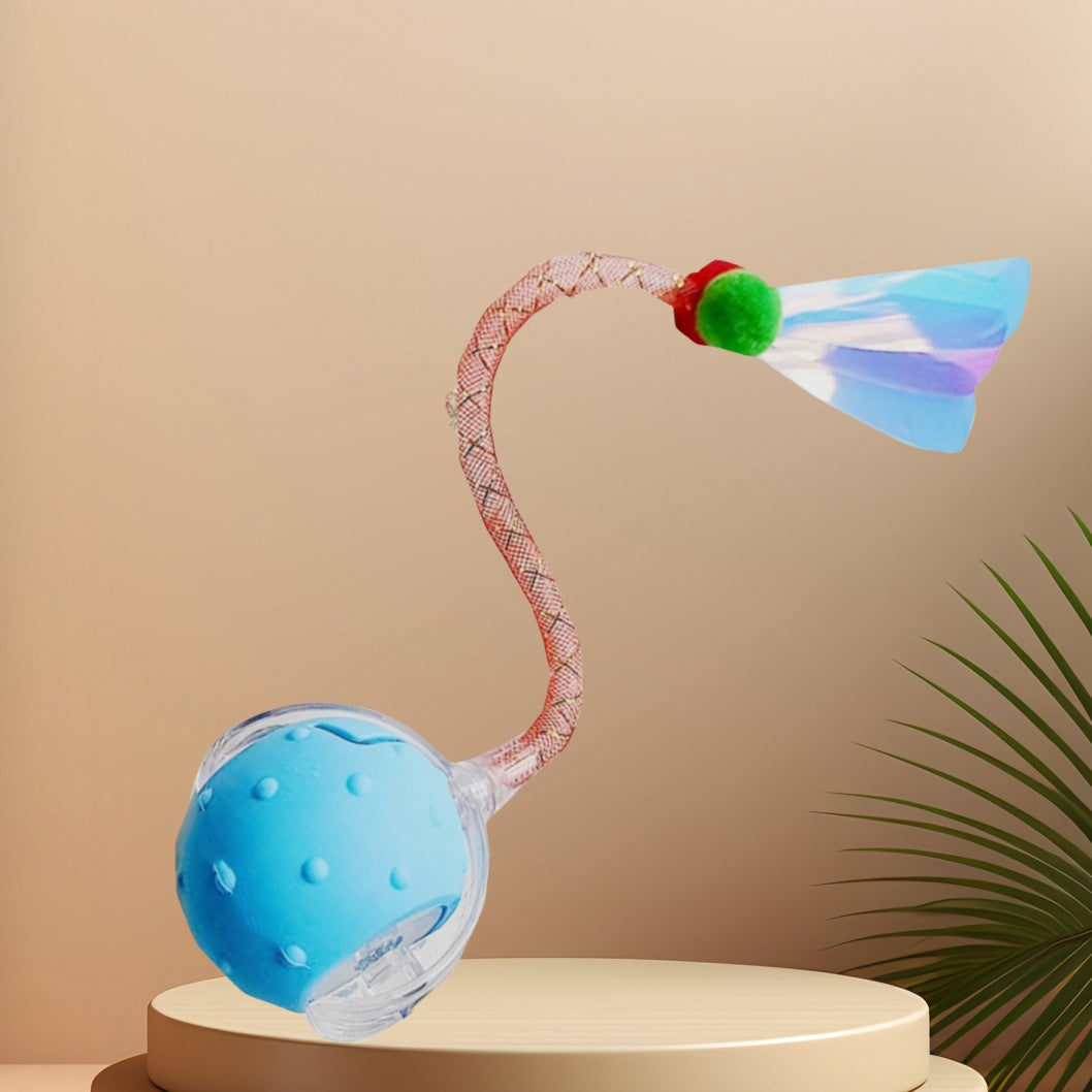 Self-Moving Cat Toy Ball — Smart Auto-Rotating with Feather Tail